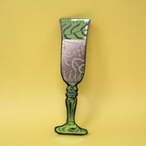 Wine Glass Bookmark Apple Green