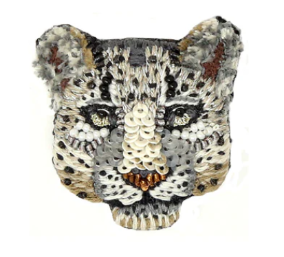 Brooch Snow Leopard