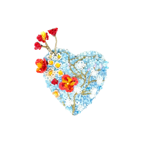 Brooch Heart Blossoms