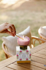 Glass Tulip Candle Bronzed Gardenia