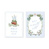 Baby Milestone Cards Woodland Blue