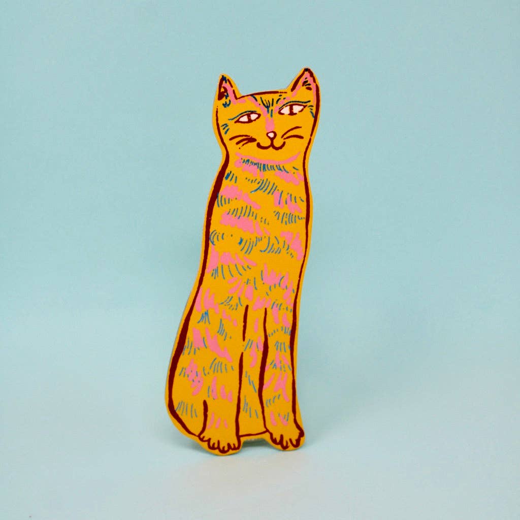 Cat Tails Bookmark Yellow