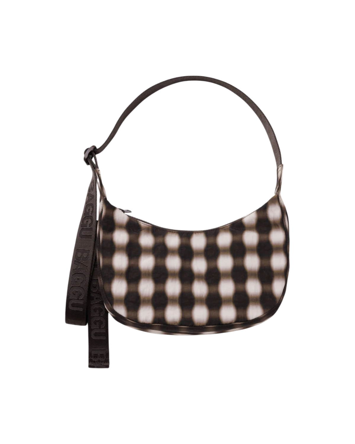 Small Crescent Bag Blurred Gingham
