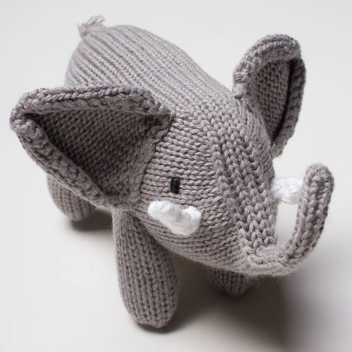 Knitted Elephant Rattle Toy