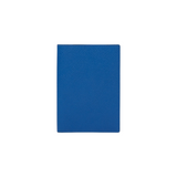 The Tiny Finch cerulean blue crossgrain leather passport cover with a sleek, minimalist design.