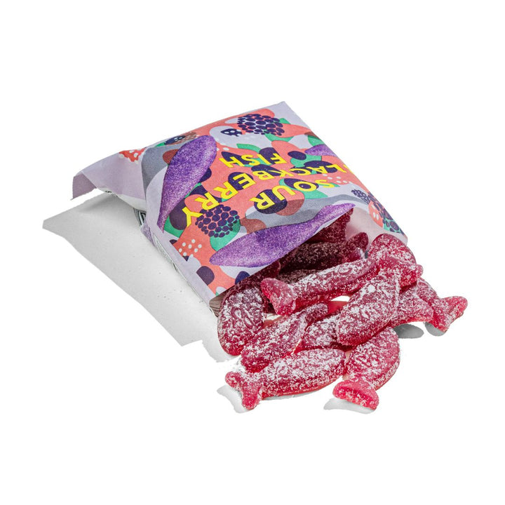 Sour Blackberry Fish Swedish Candy 5.2oz