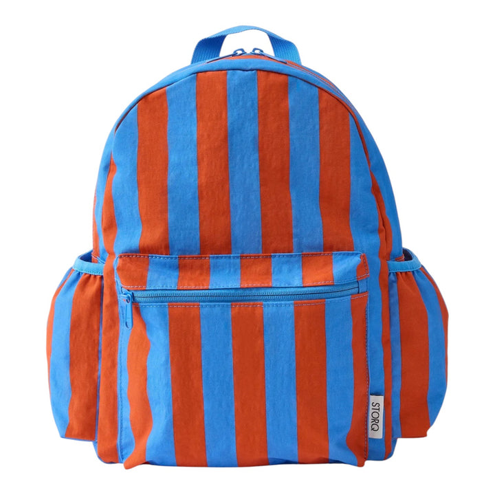 Cool Kid Backpack Blue & Rust Stripe