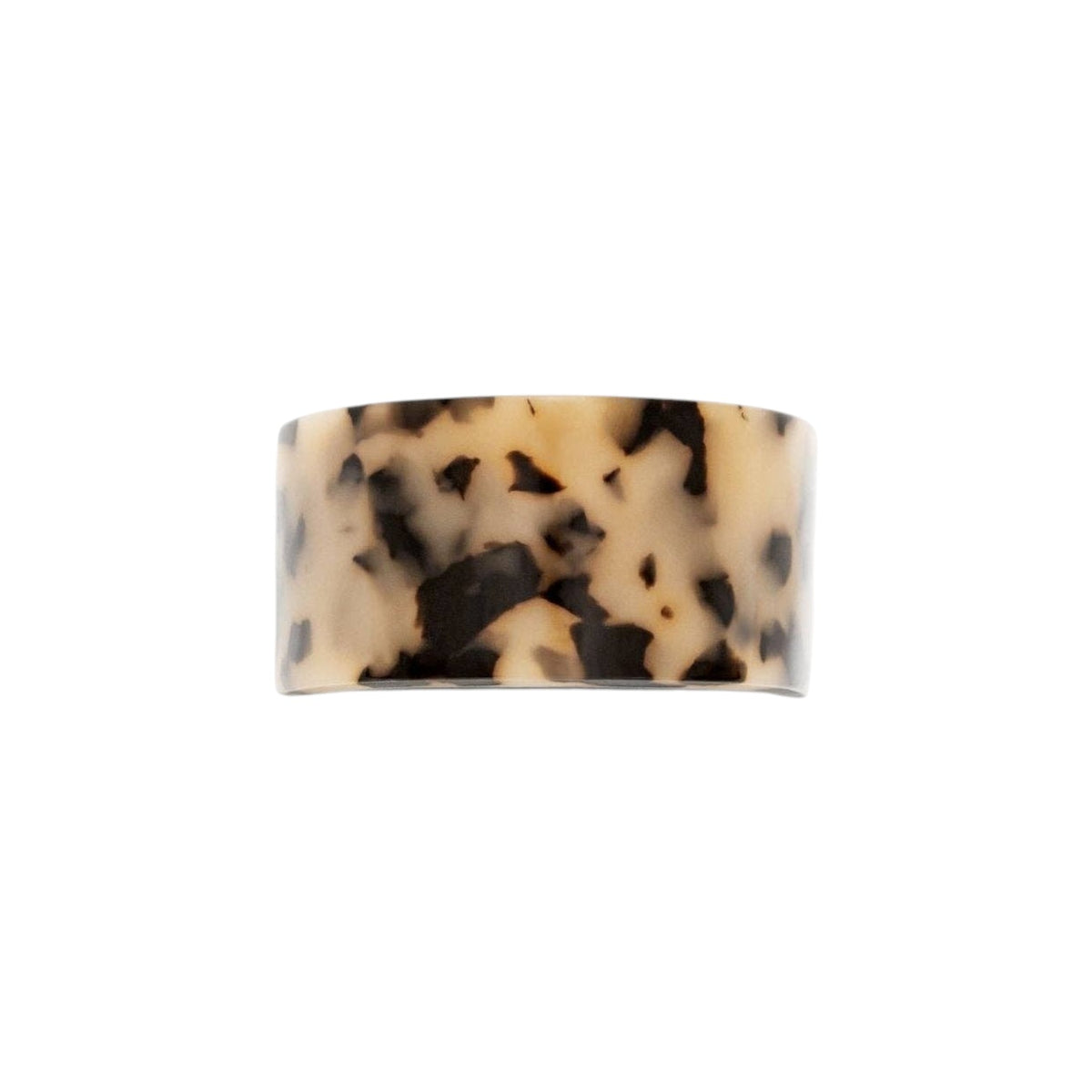 The Tiny Finch French Pony barrette in blonde tortoise Italian acetate with a stainless steel clasp.