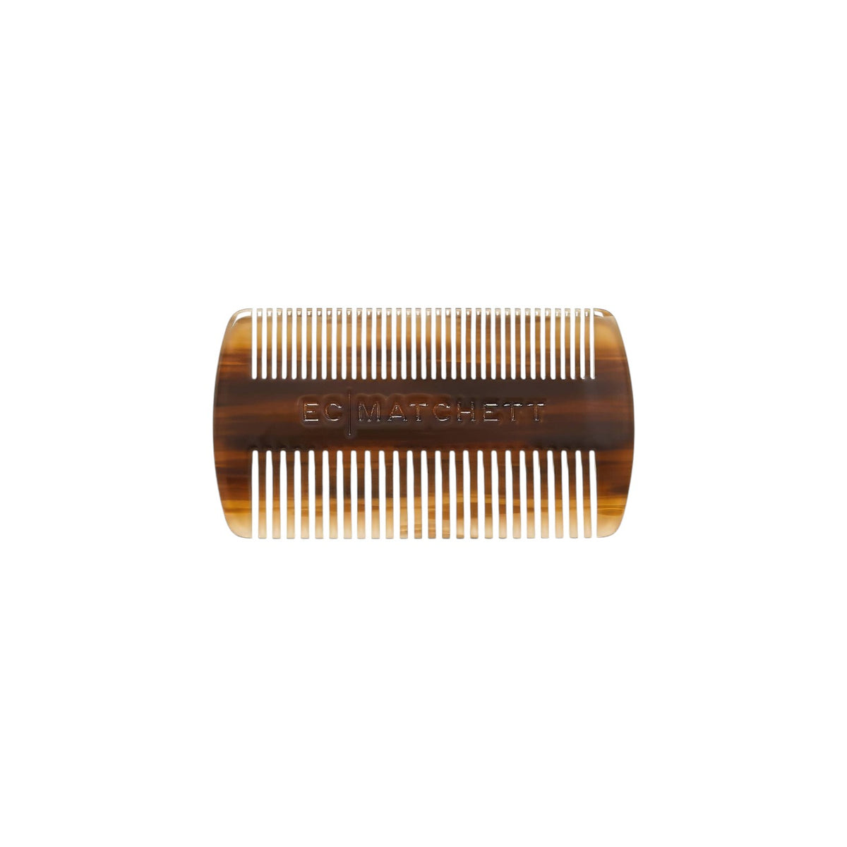 The Tiny Finch driftwood Italian acetate beard comb with medium and fine teeth for grooming and styling