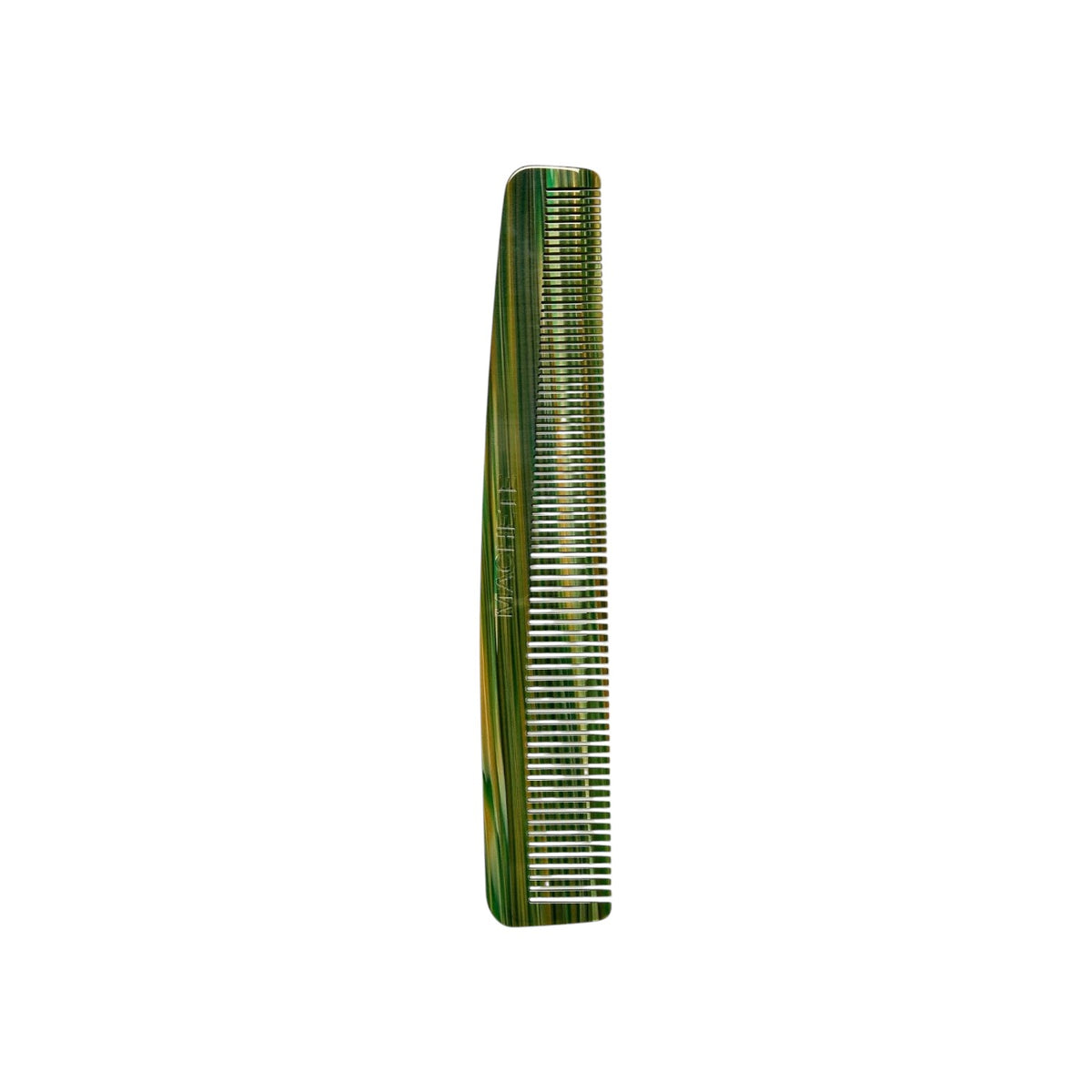 The Tiny Finch tapered fine-tooth comb in green meadow Italian acetate for fine or straight hair