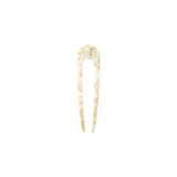 The Tiny Finch ivory French hair pin handcrafted from polished Italian acetate with a classic U-shaped design.