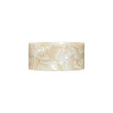 The Tiny Finch ivory French pony barrette made from Italian acetate with a durable stainless steel clasp.