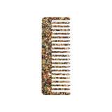 The Tiny Finch wide-tooth hair comb in Monet pattern, handcrafted from multi-colored Italian acetate.