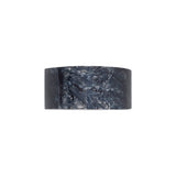 The Tiny Finch French Pony barrette in obsidian black marbled Italian acetate with a stainless steel clasp.