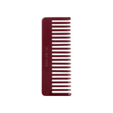 The Tiny Finch oxblood wide-tooth hair comb handcrafted from Italian acetate for all hair types
