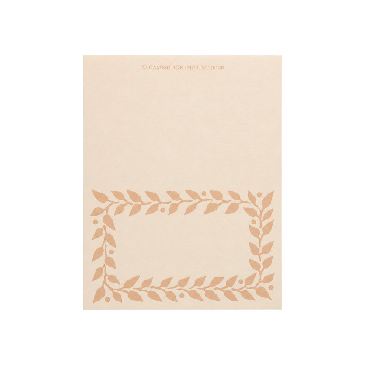 The Tiny Finch pack of twelve cream place cards with a decorative pink leaf border pattern on heavy cardstock.