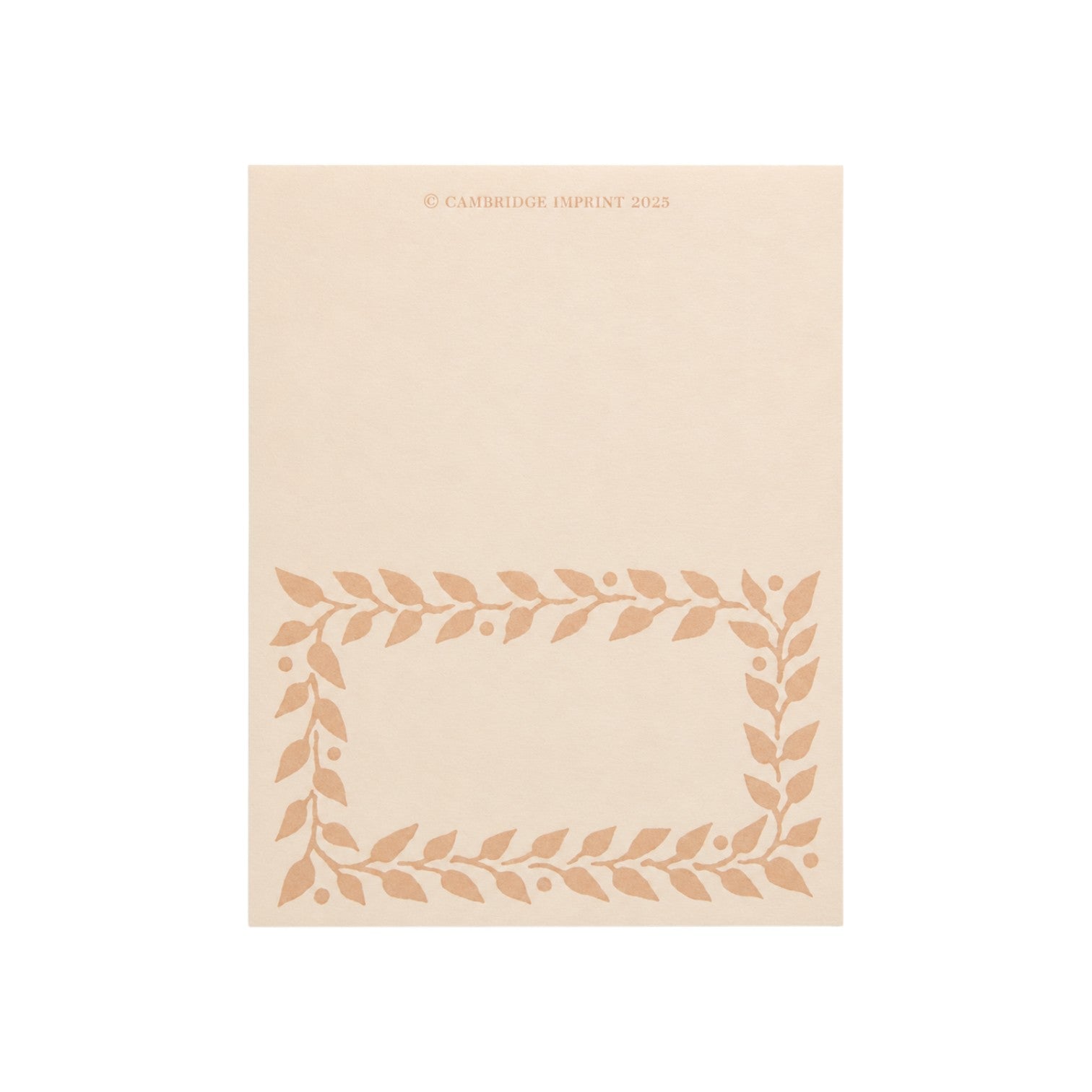 The Tiny Finch pack of twelve cream place cards with a decorative pink leaf border pattern on heavy cardstock.