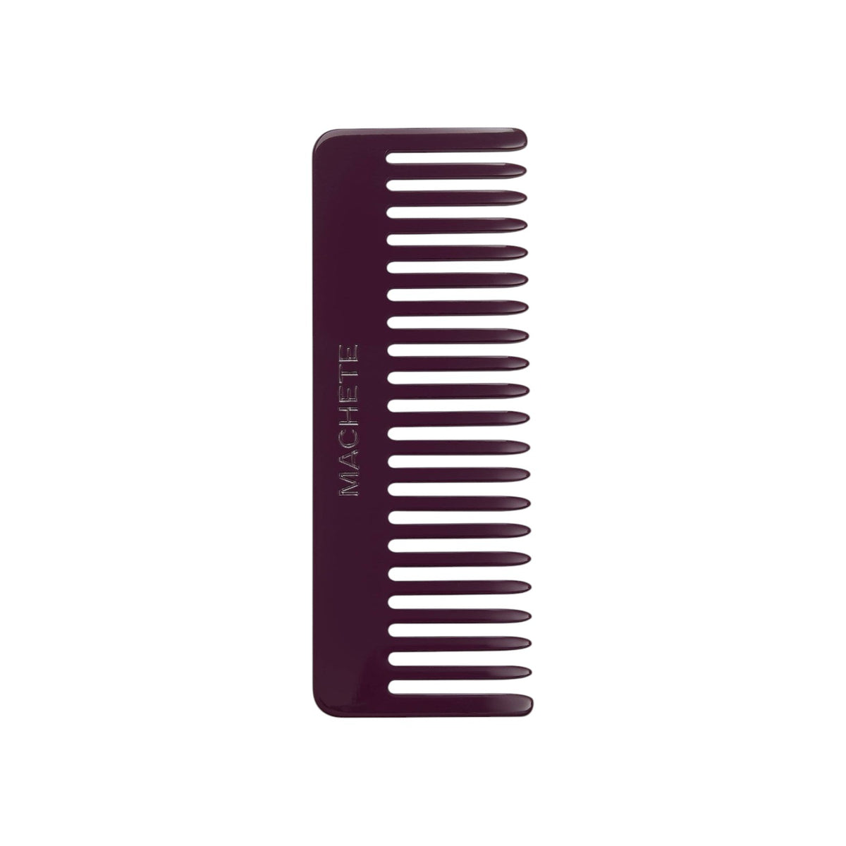 The Tiny Finch wide-tooth hair comb in Royal Peony deep purple handcrafted Italian acetate