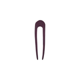 The Tiny Finch French hair pin in royal peony purple, handcrafted from smooth Italian acetate.