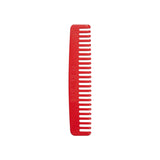 The Tiny Finch ruby red wide-tooth travel comb handcrafted from Italian bio-acetate for all hair types.