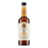 The Tiny Finch Tippleman's Pumpkin Brulée coffee syrup in a 750ml glass bottle with a vintage-style label.