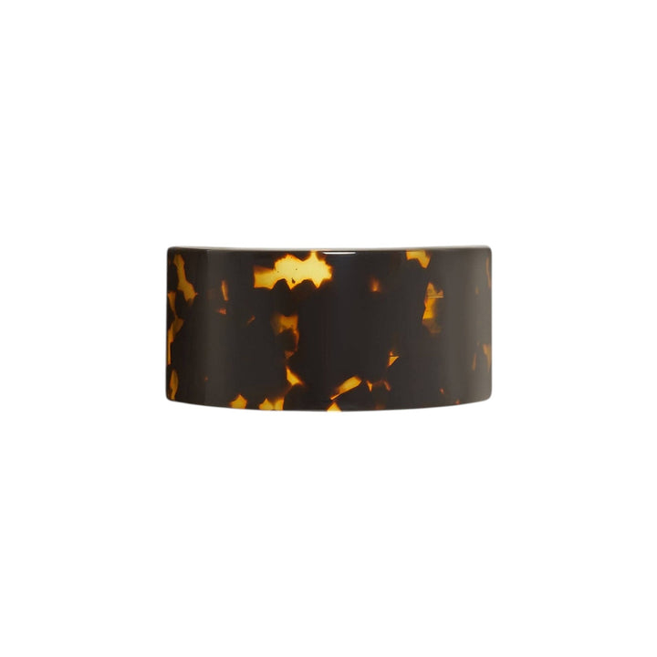 The Tiny Finch French Pony cuff barrette in dark tortoise Italian acetate with a stainless steel clasp.
